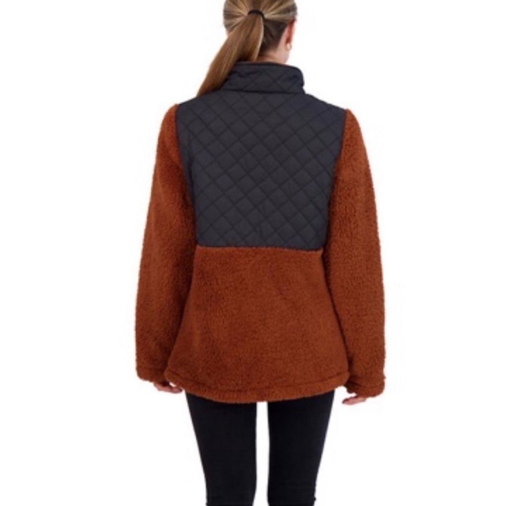 Madden Girl Cozy Mixed-Media Fleece Jacket - Picture 4 of 4